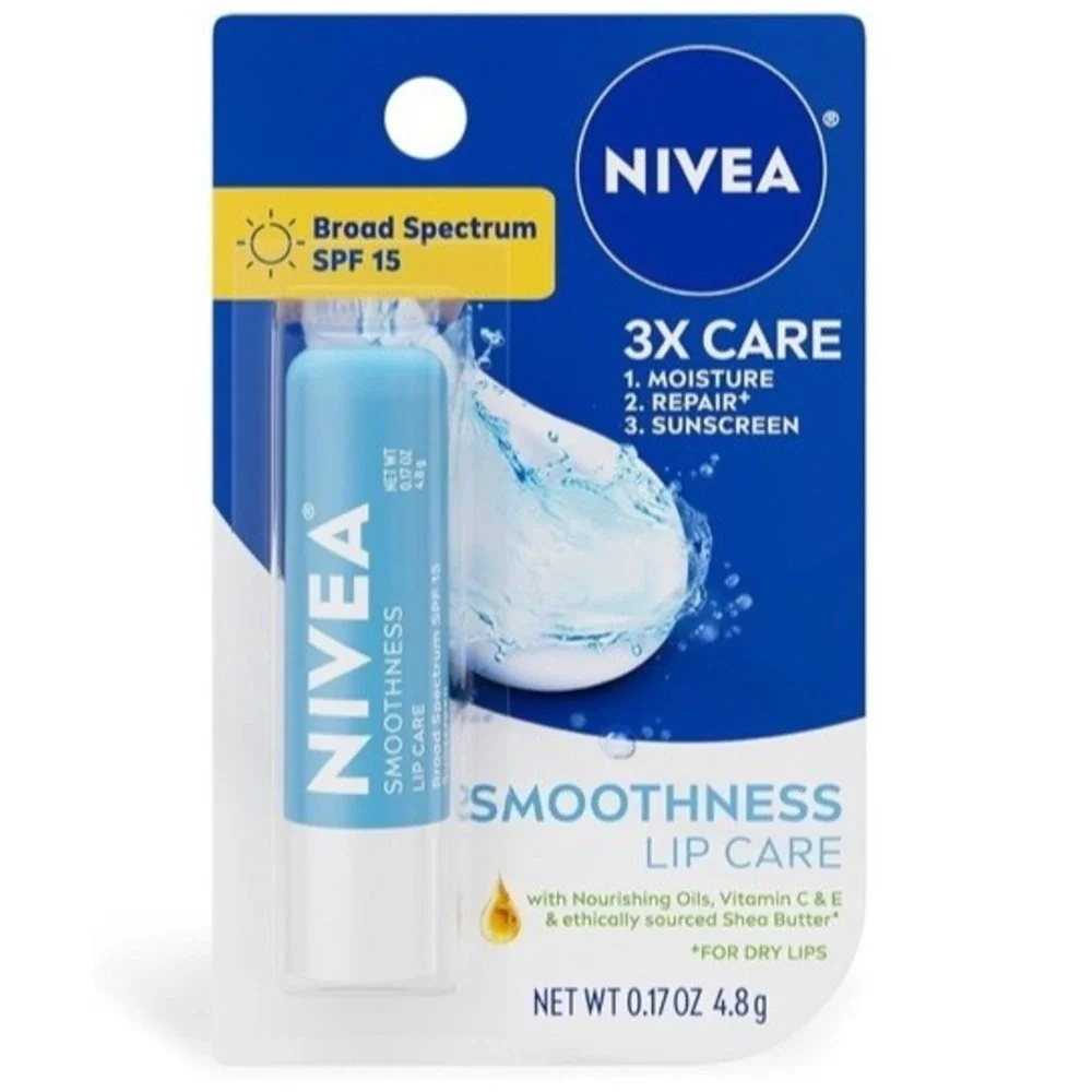 3X NIVEA Kiss of Smoothness‎ Lip Care Loose Stick, 0.17 oz